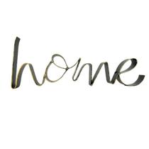 Enfeite Home Preto Letreiro Decorativo 9X25X2Cm Metal