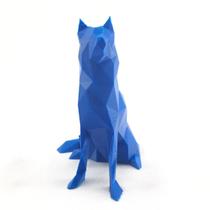 Enfeite Husky Cachorro Geométrico ul Decoração 3D 10cm - Conheça 3D