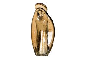 Enfeite Imagem Santa Nossa senhora em Murano Gold Translúcido decorativo