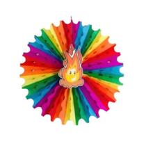 Enfeite Junino Decorativo: Circulo Colorido - 1 Unidade com 50cm de Diâmetro