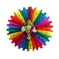 Enfeite Junino Decorativo: Circulo Colorido - 1 Unidade com 50cm de Diâmetro