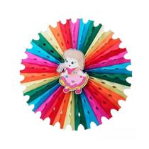 Enfeite Junino Decorativo: Circulo Colorido - 1 Unidade com 50cm de Diâmetro