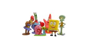 Enfeite Kit 6 Miniaturas Bob Esponja Patrick Lula Molusco