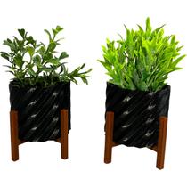 Enfeite Kit Vaso Planta Cachepot Mesa Sala Decoração Rack - Sttark