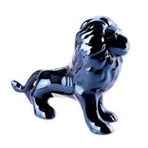 Enfeite Leão de Cerâmica Azul /Branco 15x11x5.5cm --Moment