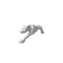 Enfeite Leopardo Decorativo Branco Em Cerâmica 37cm - Verito Enfeite Leopardo Decorativo Branco Em Cerâmica 37cm - Verito