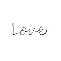 Enfeite Love Preto Letreiro Decorativo 8X23X1Cm Metal