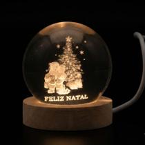Enfeite Luminoso de Natal: Esfera de Vidro LED USB com Base de Madeira - Decoração Elegante de Mesa modelo:4 Enfeite Luminoso de Natal: Esfera de Vidro LED USB com Base de Madeira - Decoração Elegante de Mesa modelo:4