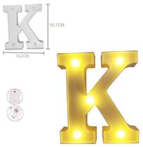 Enfeite luminoso letra k de plástico Enfeite luminoso letra k de plástico