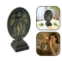 Enfeite Medalha Nossa Senhora das Graças Mesa Pedestal