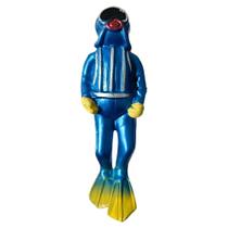 Enfeite Mergulhador Reto com Boia Azul Aquário Beteira