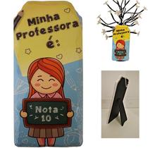 Enfeite Mesa Plaquinha Professora Nota 10 Porcelana Presente