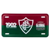 Enfeite Metal Placa Carro 15x30cm - Fluminense
