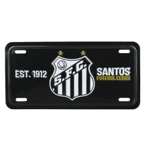 Enfeite Metal Placa Carro 15x30cm - Santos Enfeite Metal Placa Carro 15x30cm - Santos