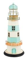 Enfeite Miniatura Farol Azul Cofre Porta Moeda Retrô - 31cm