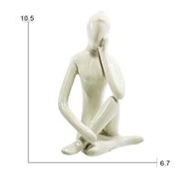 Enfeite Mulher Yoga de Ceramica para Decoracão