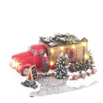 Enfeite Musical Iluminado Cenário de Natal Caminhonete no Gelo Enfeite Musical Iluminado Cenário de Natal Caminhonete no Gelo