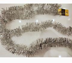 Enfeite Natal Árvore Festão Metalizado 2 Metros Decoração