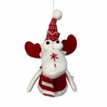 Enfeite Natal Boneco Lã Rena Pendurar Tok Da Casa