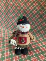 Enfeite Natal boneco neve em pé 28 cm