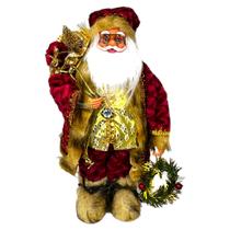 Enfeite Natal Boneco Papai Noel Decoração Natalina Luxo 30cm