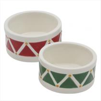 Enfeite Natal Bowl Tambor Vermelho Ou Verde Sortido 8cm 1 UN Enfeite Natal Bowl Tambor Vermelho Ou Verde Sortido 8cm 1 UN
