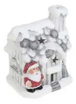 Enfeite Natal Casa Do Papai Noel Com Led Lindo Em Cerâmica - ART CHRISTMAS Enfeite Natal Casa Do Papai Noel Com Led Lindo Em Cerâmica - ART CHRISTMAS