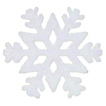 Enfeite Natal Floco de Neve Com 3 Unid Branco 10cm