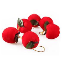 Enfeite Natal Maçãs Vermelhas 4cm mini Enfeites De Árvore De Natal Decoração - GRUBGRUB