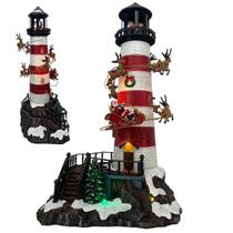 Enfeite Natal Natalino Papai Noel Rena Treno Decoraçao Musical Som Luz Festa Fim de Ano Mesa Estante Ambiente