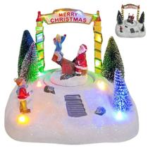 Enfeite Natal Natalino Papai Noel Som LED Movimento Parquinho Gangorra Arvore Decoraçao Festa Fim de Ano Enfeite Natal Natalino Papai Noel Som LED Movimento Parquinho Gangorra Arvore Decoraçao Festa Fim de Ano