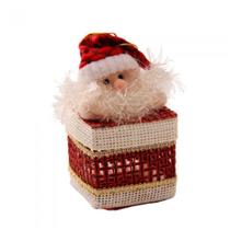 Enfeite natal papai noel c/caixa presente 12cm - zein Enfeite natal papai noel c/caixa presente 12cm - zein