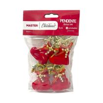 Enfeite Natal Pendente Bota 5cm com 4 - RIO MASTER