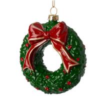 Enfeite Natal Pendurar Mini Guirlanda Laço Cromus Enfeite Natal Pendurar Mini Guirlanda Laço Cromus
