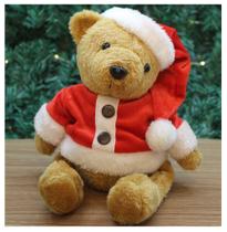 Enfeite Natal Urso De Pelúcia Roupa E Gorro Natalino 23cm Enfeite Natal Urso De Pelúcia Roupa E Gorro Natalino 23cm