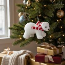 Enfeite Natal Urso Polar Para decoração De Isopor Wincy