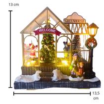 Enfeite Natalino Casinha Com Luz De Led De Luxo Musical - christimas decorações