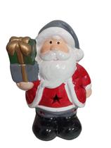 Enfeite Natalino Cerâmica 11,5x8,5x16,5cm com LED Personagem:Papai Noel