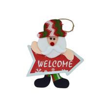 Enfeite Natalino De Porta De Papai Noel Com Plaquinha Enfeite Natalino De Porta De Papai Noel Com Plaquinha