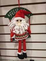 Enfeite Natalino De Porta Natal Papai Noel C/placa Enfeite Natalino De Porta Natal Papai Noel C/placa