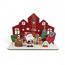 Enfeite Natalino Diorama Cenário 3D De Natal Papai Noel 18cm Enfeite Natalino Diorama Cenário 3D De Natal Papai Noel 18cm