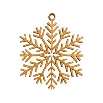 Enfeite Natalino Floco de Neve 6x5,5 Mdf Madeira Laser Enfeite Natalino Floco de Neve 6x5,5 Mdf Madeira Laser