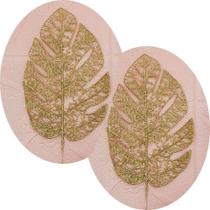 Enfeite Natalino Flores Decoração Natal Kit 4 Folhas 35X15CM com Glitter Dourado Outras Marcas Enfeite Natalino Flores Decoração Natal Kit 4 Folhas 35X15CM com Glitter Dourado Outras Marcas