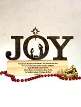 Enfeite Natalino JOY com Versículo Bíblico - 15cm