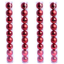 Enfeite Natalino Kit 36 Bolas Cordão Fosca e Brilhante Ideal Árvore Decoração Elegante Natal Mesa Guirlanda Arranjo Bolinha