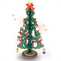 Enfeite Natalino Mini Arvore De Natal Em Madeira Enfeites