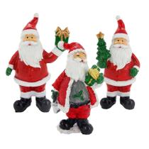 Enfeite Natalino Mini Papai Noel Cerâmica 8CM
