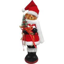 Enfeite Natalino Urso Árvore Natal Decoração Estatueta 40cm