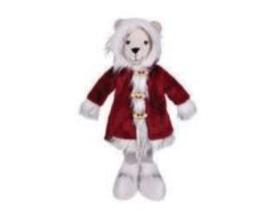 Enfeite natalino urso polar vermelho 38x10x25cm Enfeite natalino urso polar vermelho 38x10x25cm
