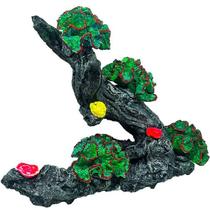 Enfeite ornamento para aquários e ambientes coral na rocha